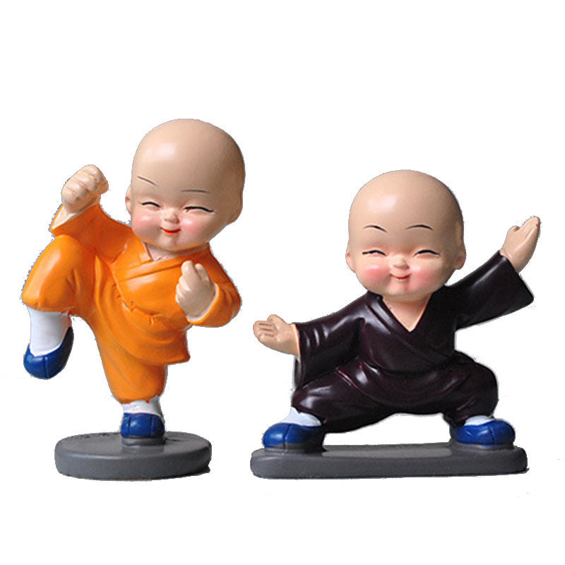 Kung Fu little monk car ornaments creative doll car accessories manufacturers car decoration small ornaments wholesale