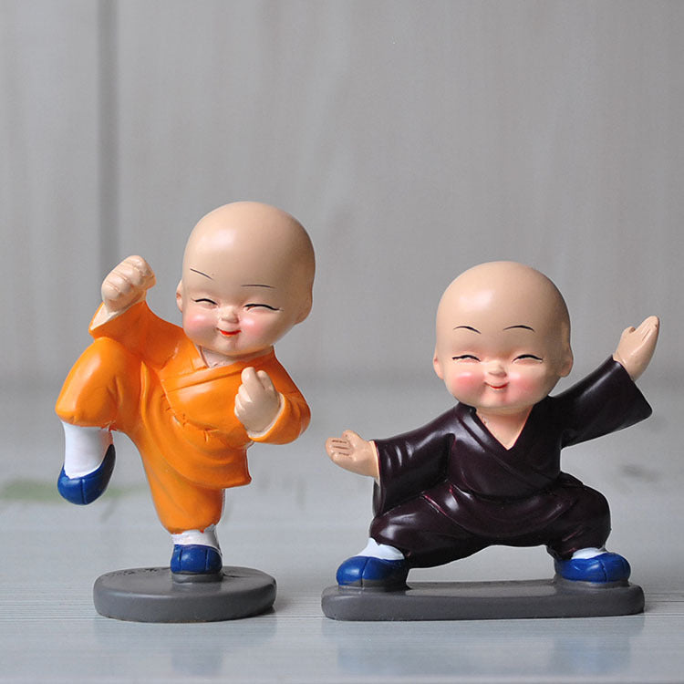 Kung Fu little monk car ornaments creative doll car accessories manufacturers car decoration small ornaments wholesale