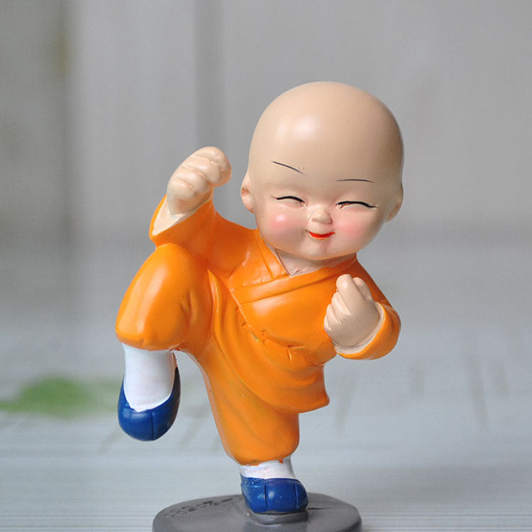 Kung Fu little monk car ornaments creative doll car accessories manufacturers car decoration small ornaments wholesale