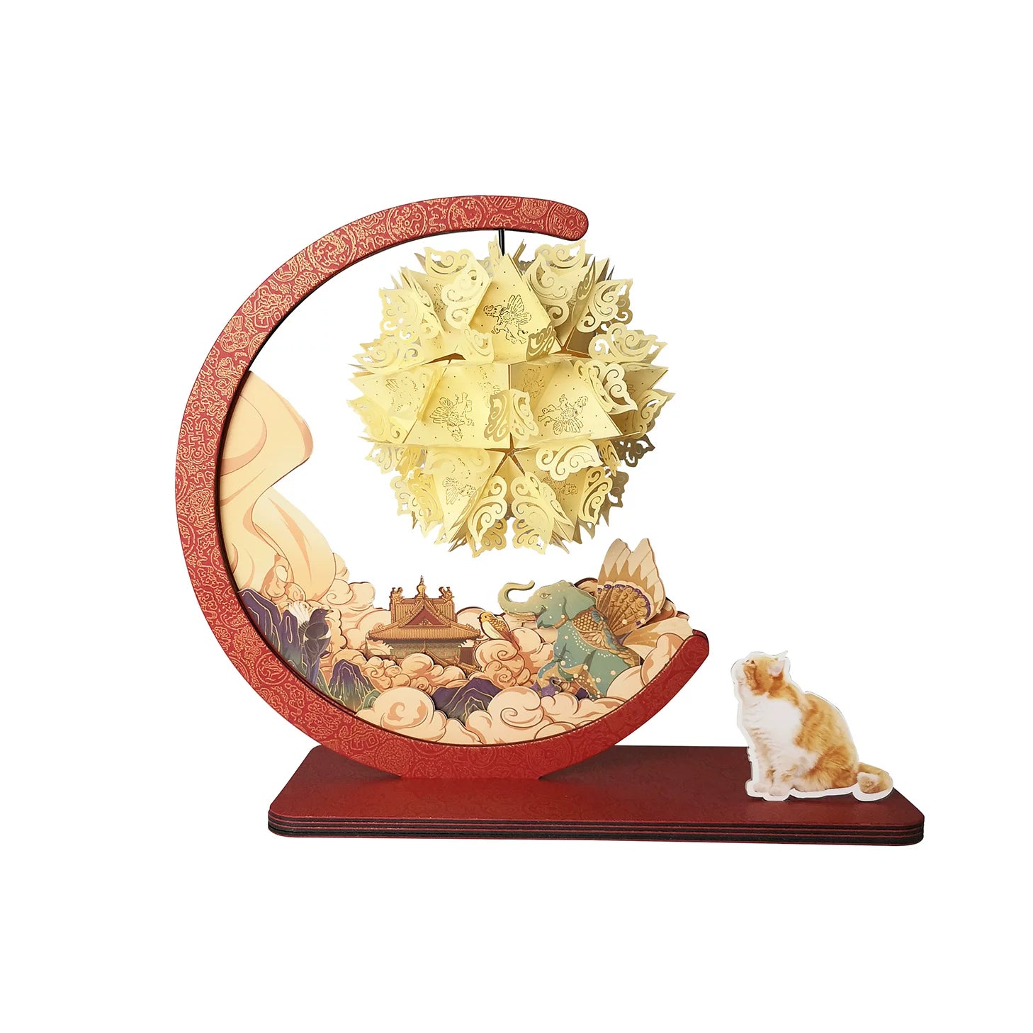 New Forbidden City diy paper carving lantern birthday gift museum student Tanabata couple creative decoration Teacher's Day