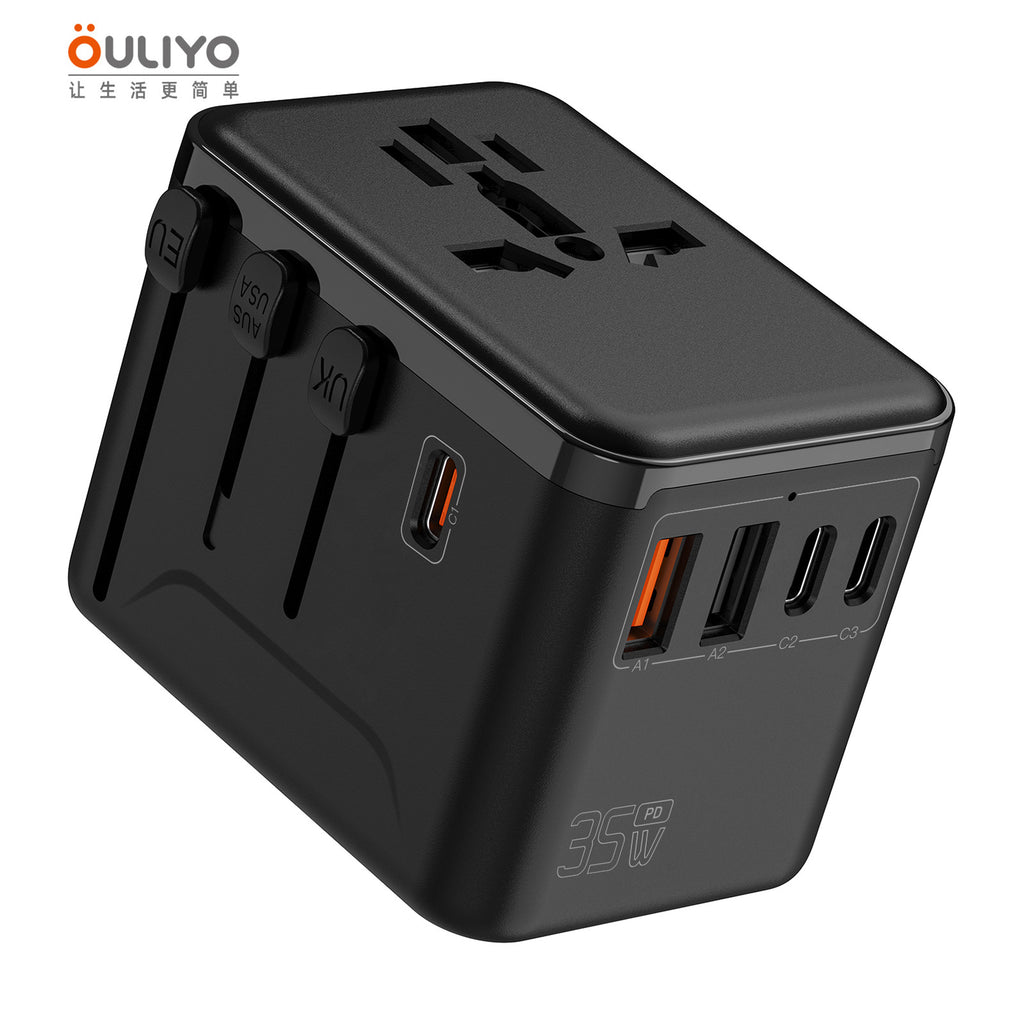 新款直销转换插座3USB旅行多国插头转换插头创意typeC多国插座