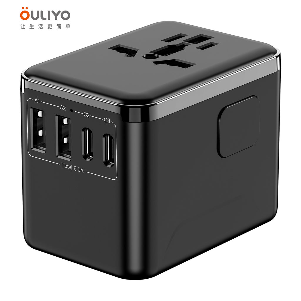 新款直销转换插座3USB旅行多国插头转换插头创意typeC多国插座