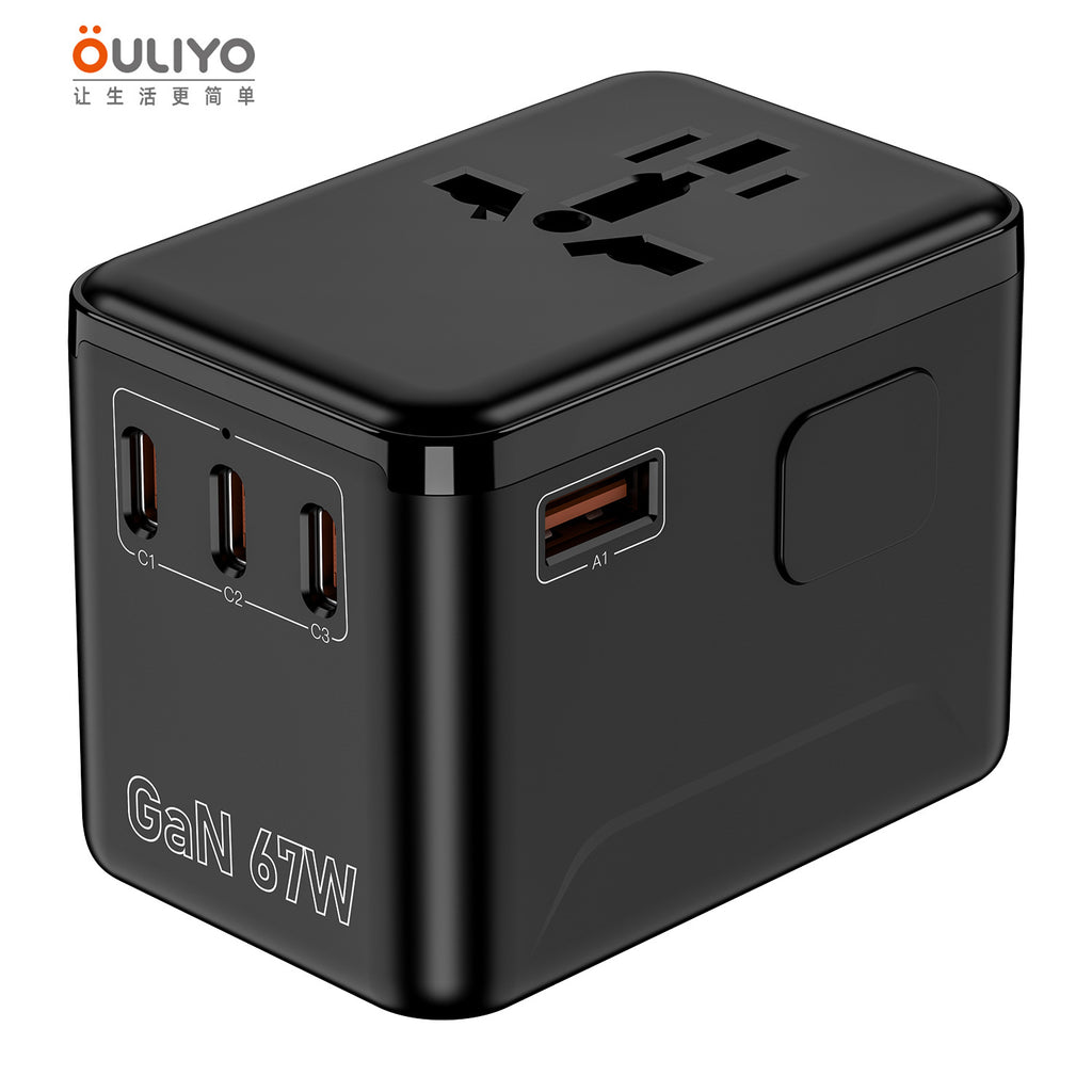 新款直销转换插座3USB旅行多国插头转换插头创意typeC多国插座