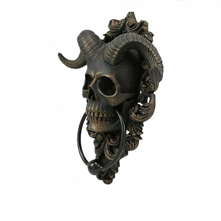 Cross-border Independence Station Resin Ornament Punk Satan Skull Sheep Head Wall Decoration Pendant Handicraft European and American Manufacturers