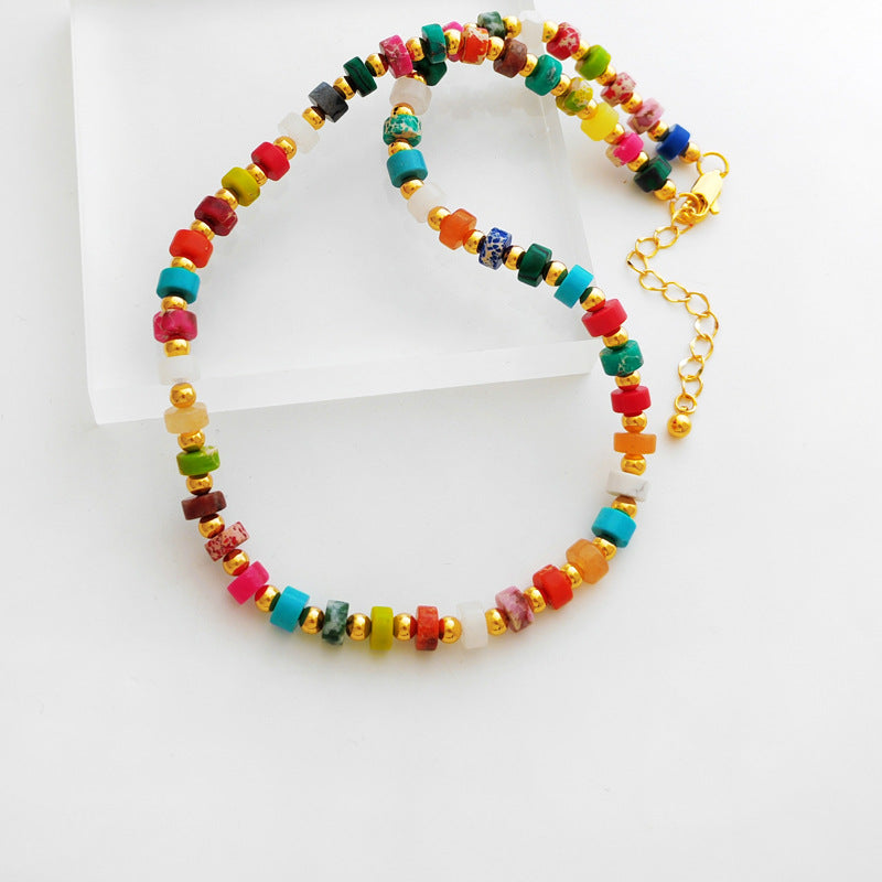 Bohemian contrast necklace