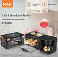 Household three-in-one coffee oven toaster multi-functional automatic toaster oven mini electric oven omelette
