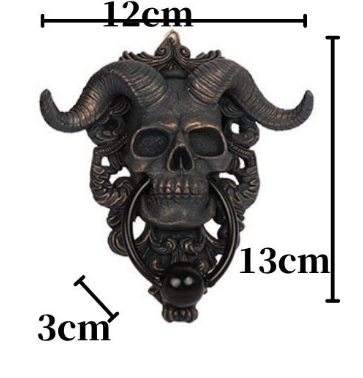Cross-border Independence Station Resin Ornament Punk Satan Skull Sheep Head Wall Decoration Pendant Handicraft European and American Manufacturers