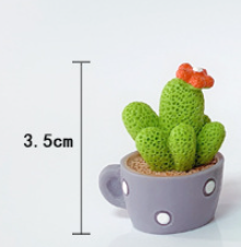 Cute shaking his head spring car ornaments animal cactus small potted resin ornaments cake baking decorations
